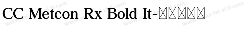 CC Metcon Rx Bold It字体转换